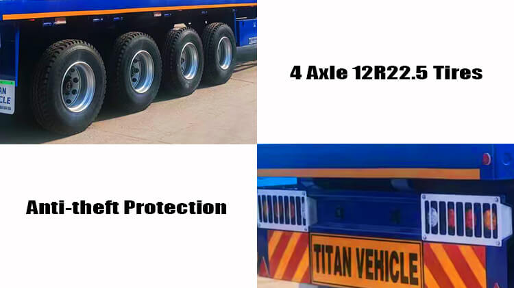 4 Axle Flatbed Truck Trailer for Sale in Zambia